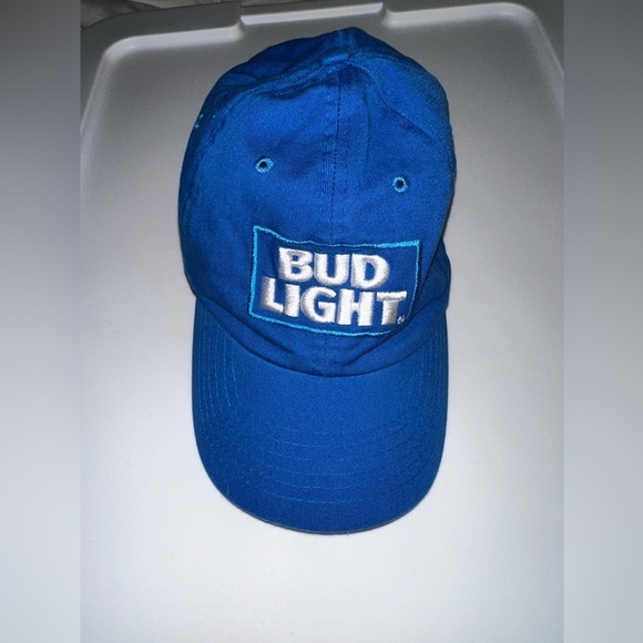 Budlight logo blue baseball hat OS college beer casual adjustable hat - Picture 1 of 8
